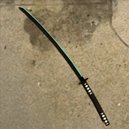 Katana - Teal and Black